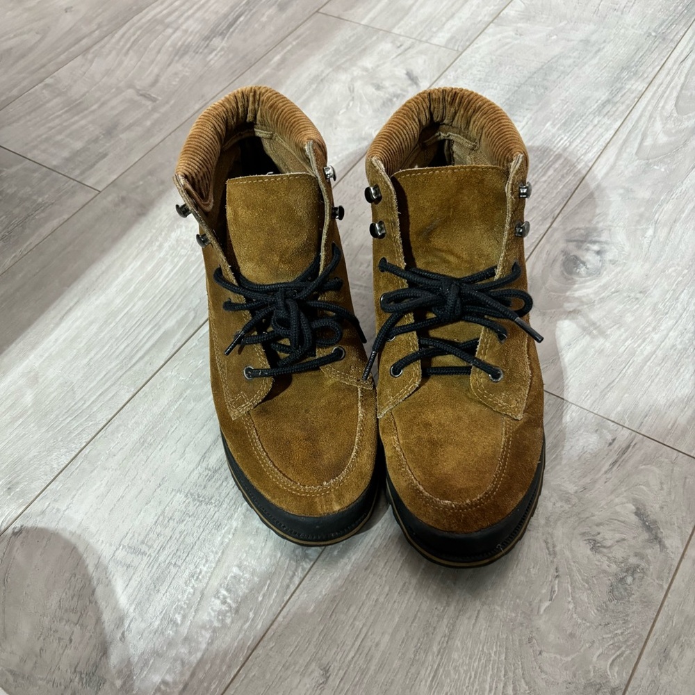 Vintage suede corduroy Keds high tops lace up 6M shoes classic outdoor retro - Picture 2 of 12